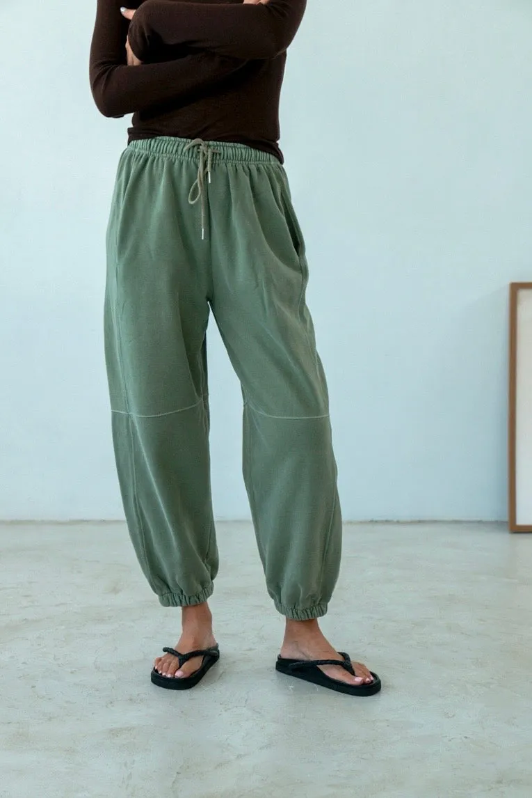 ( 3 COLOURS ) WASHED COTTON SWEAT PANTS ( PRE ORDER )
