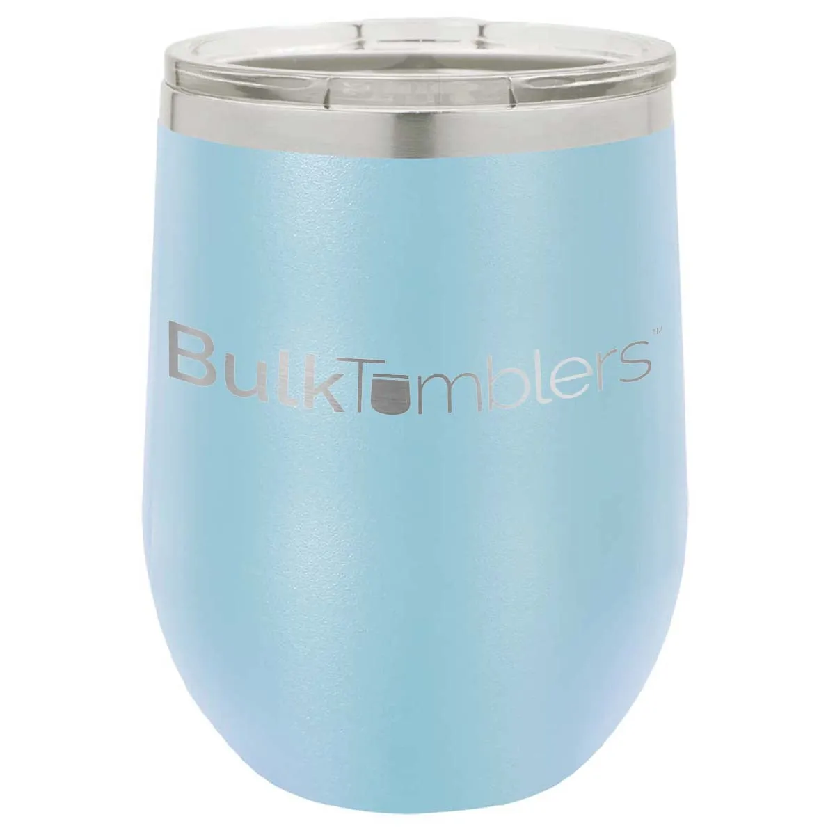 12 oz Wine Tumbler with Logo Laser Engraved on Insulated Stainless Steel Wine Tumblers   Lid