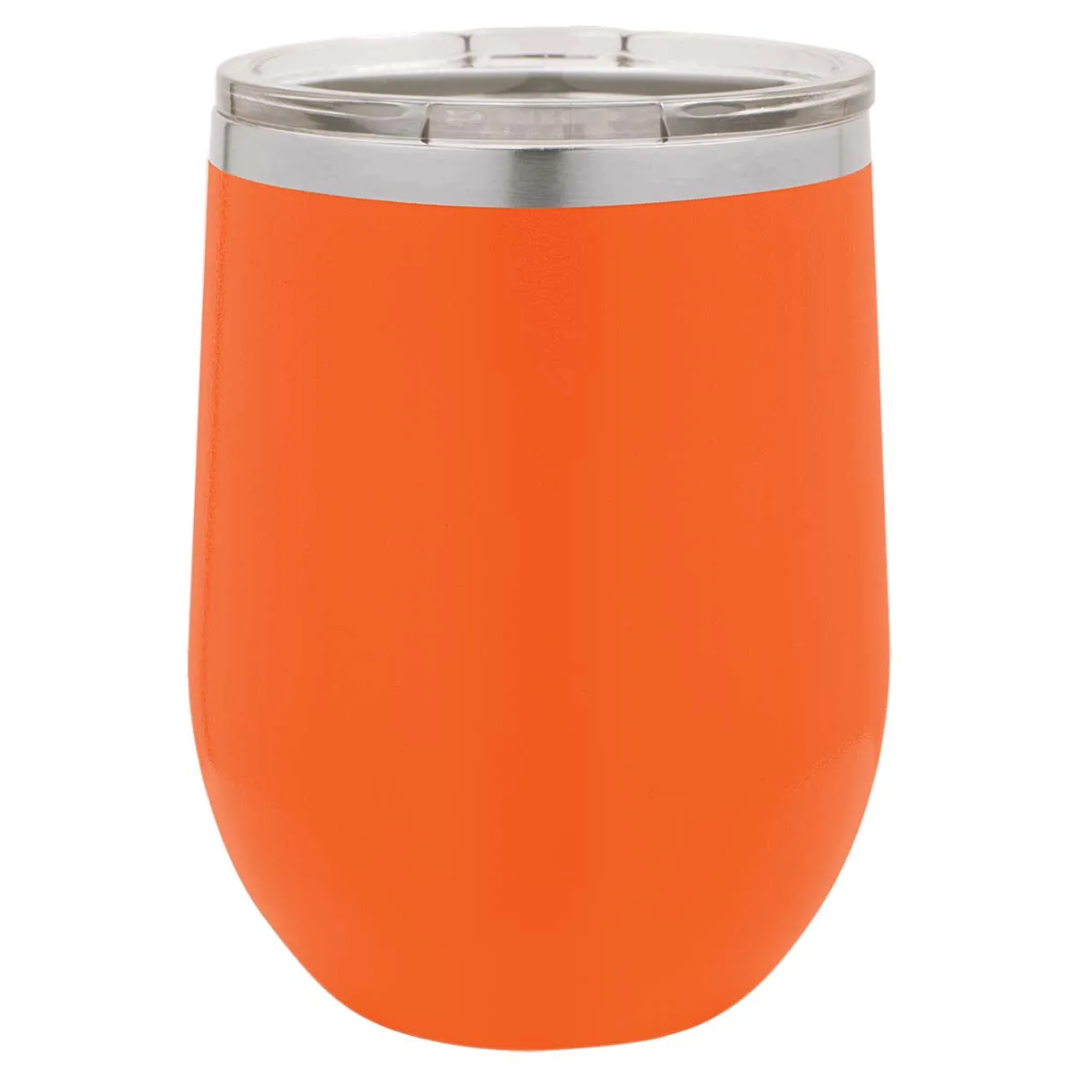 12 oz Wine Tumbler with Logo Laser Engraved on Insulated Stainless Steel Wine Tumblers   Lid