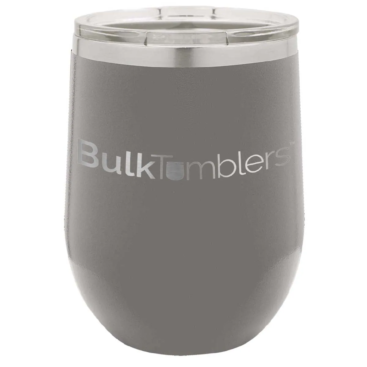 12 oz Wine Tumbler with Logo Laser Engraved on Insulated Stainless Steel Wine Tumblers   Lid