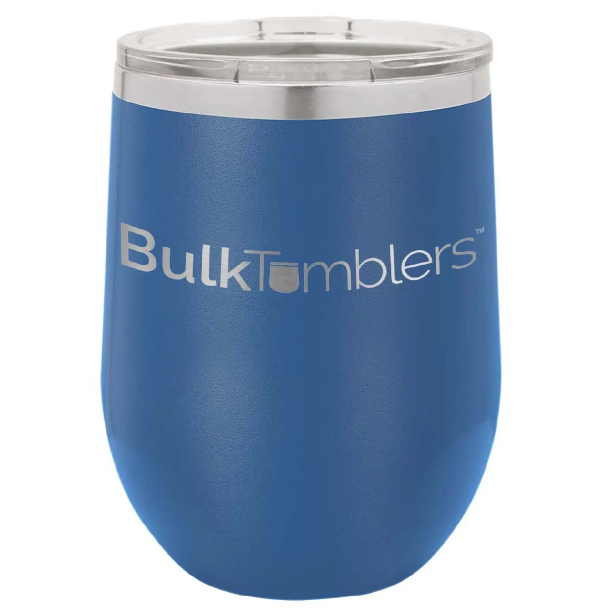 12 oz Wine Tumbler with Logo Laser Engraved on Insulated Stainless Steel Wine Tumblers   Lid