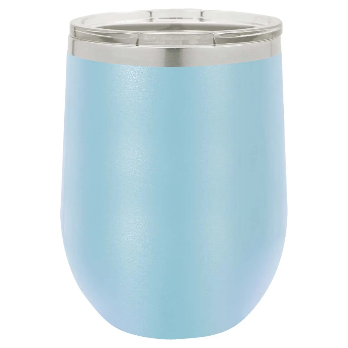 12 oz Wine Tumbler with Logo Laser Engraved on Insulated Stainless Steel Wine Tumblers   Lid