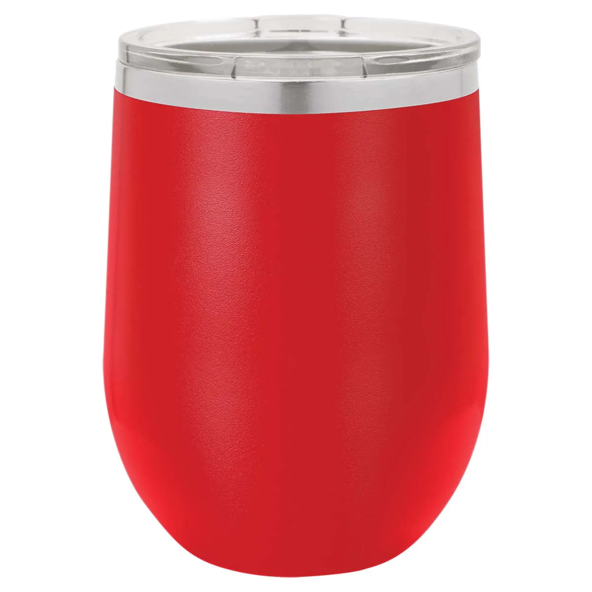 12 oz Wine Tumbler with Logo Laser Engraved on Insulated Stainless Steel Wine Tumblers   Lid