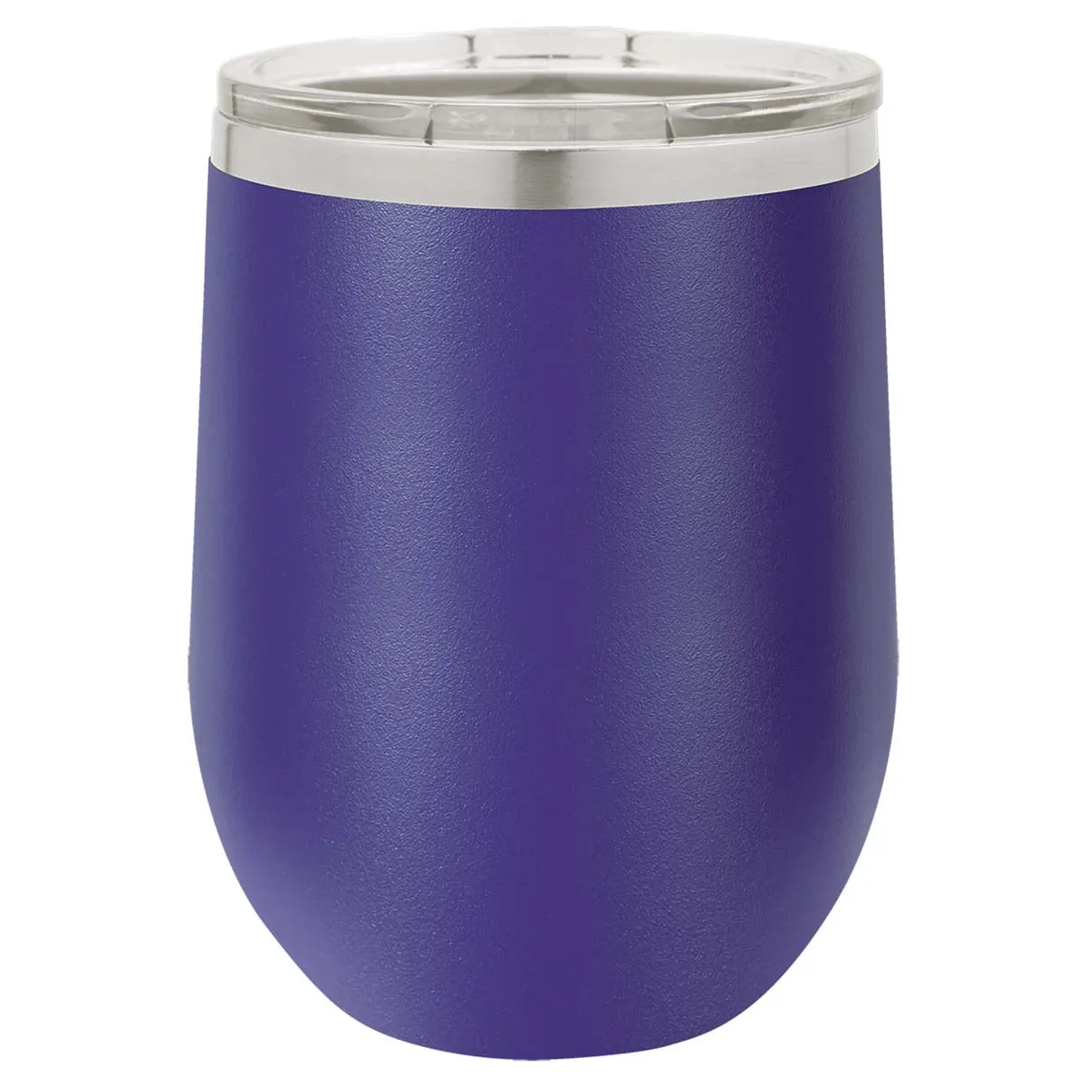 12 oz Wine Tumbler with Logo Laser Engraved on Insulated Stainless Steel Wine Tumblers   Lid