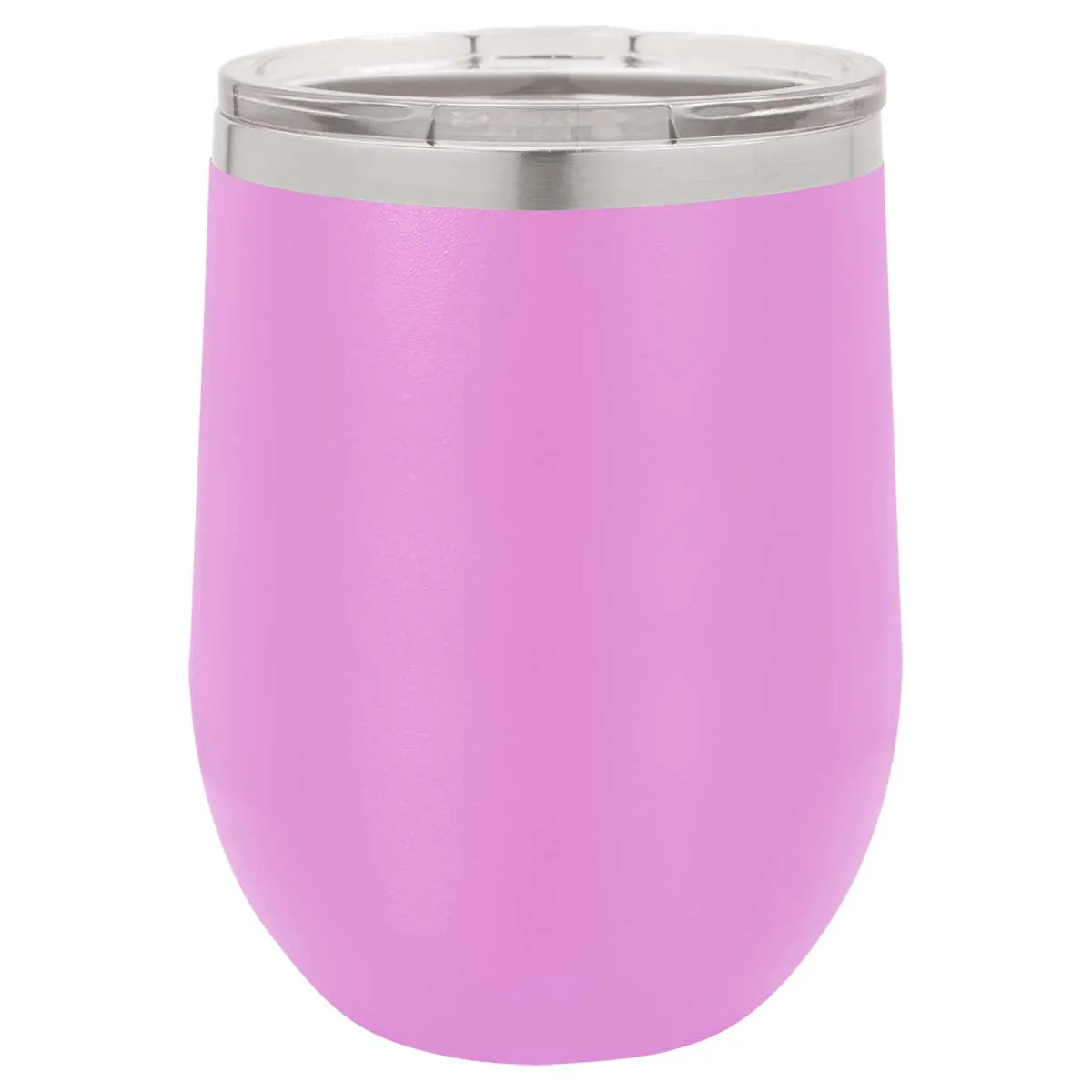 12 oz Wine Tumbler with Logo Laser Engraved on Insulated Stainless Steel Wine Tumblers   Lid