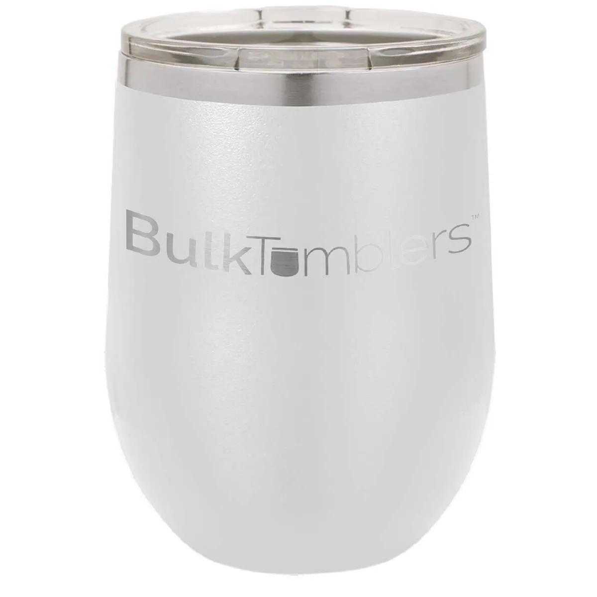 12 oz Wine Tumbler with Logo Laser Engraved on Insulated Stainless Steel Wine Tumblers   Lid