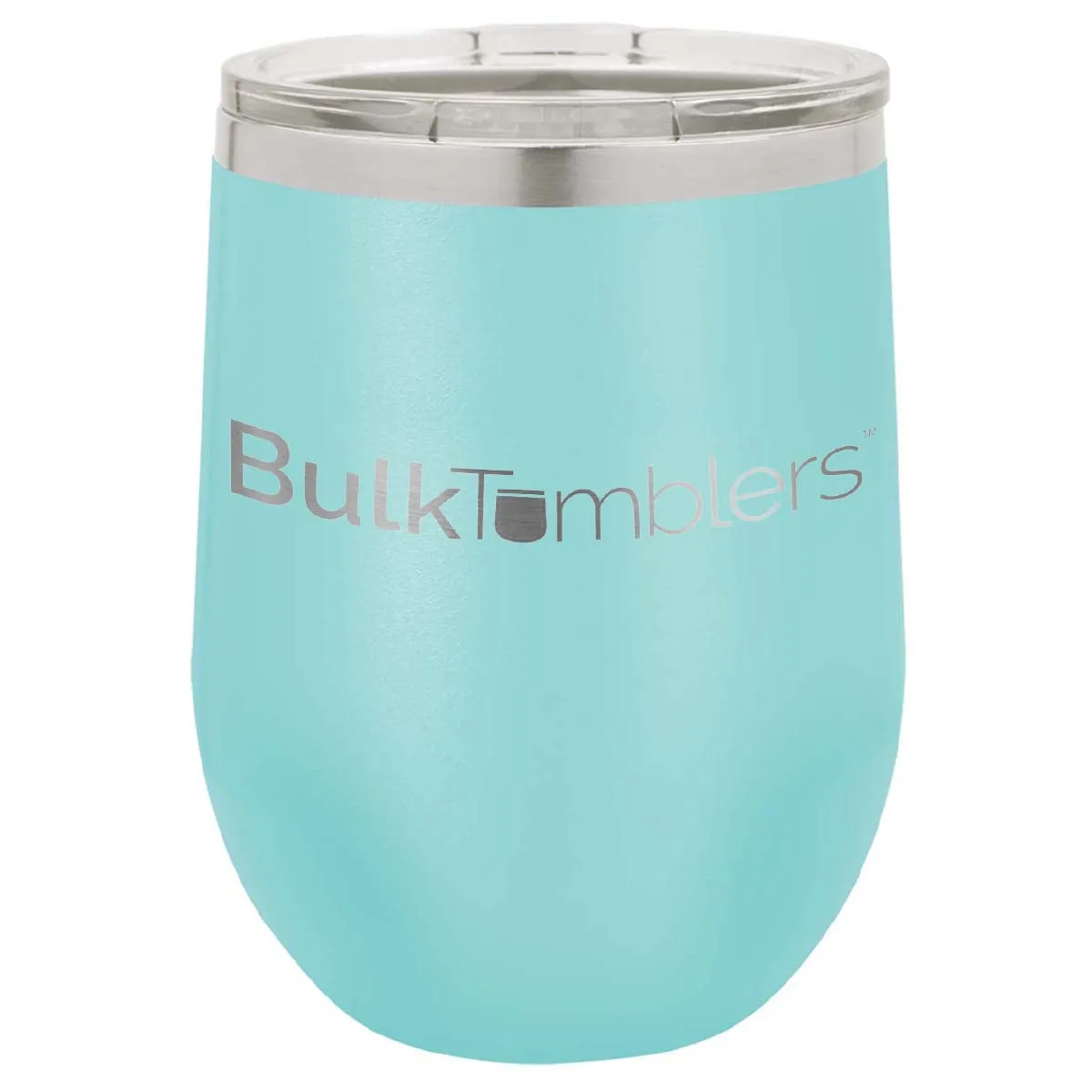12 oz Wine Tumbler with Logo Laser Engraved on Insulated Stainless Steel Wine Tumblers   Lid