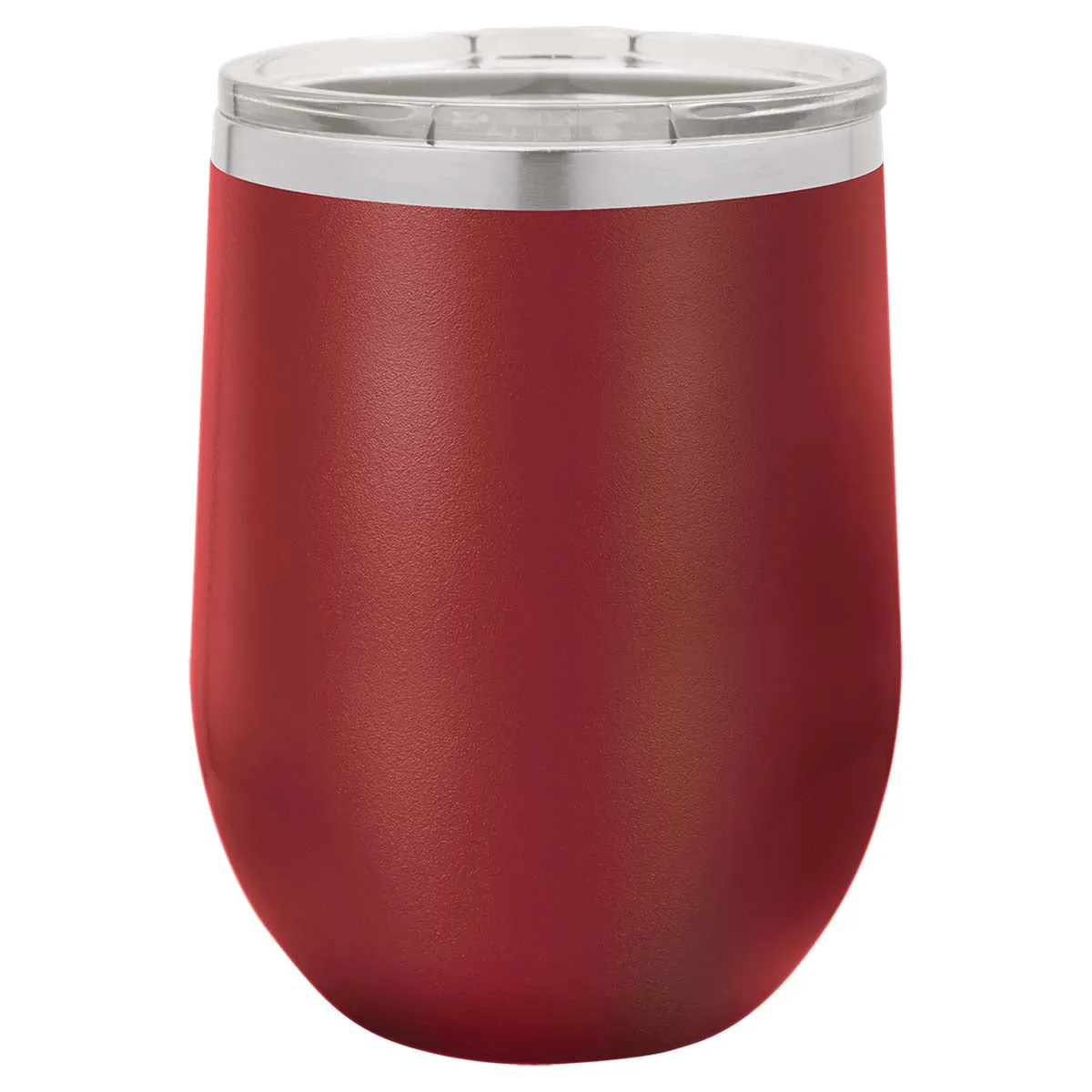 12 oz Wine Tumbler with Logo Laser Engraved on Insulated Stainless Steel Wine Tumblers   Lid