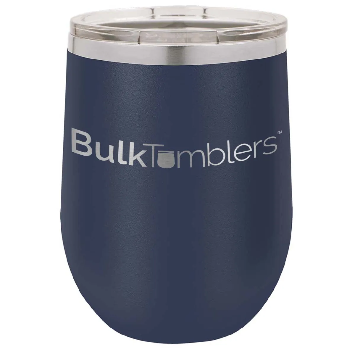 12 oz Wine Tumbler with Logo Laser Engraved on Insulated Stainless Steel Wine Tumblers   Lid