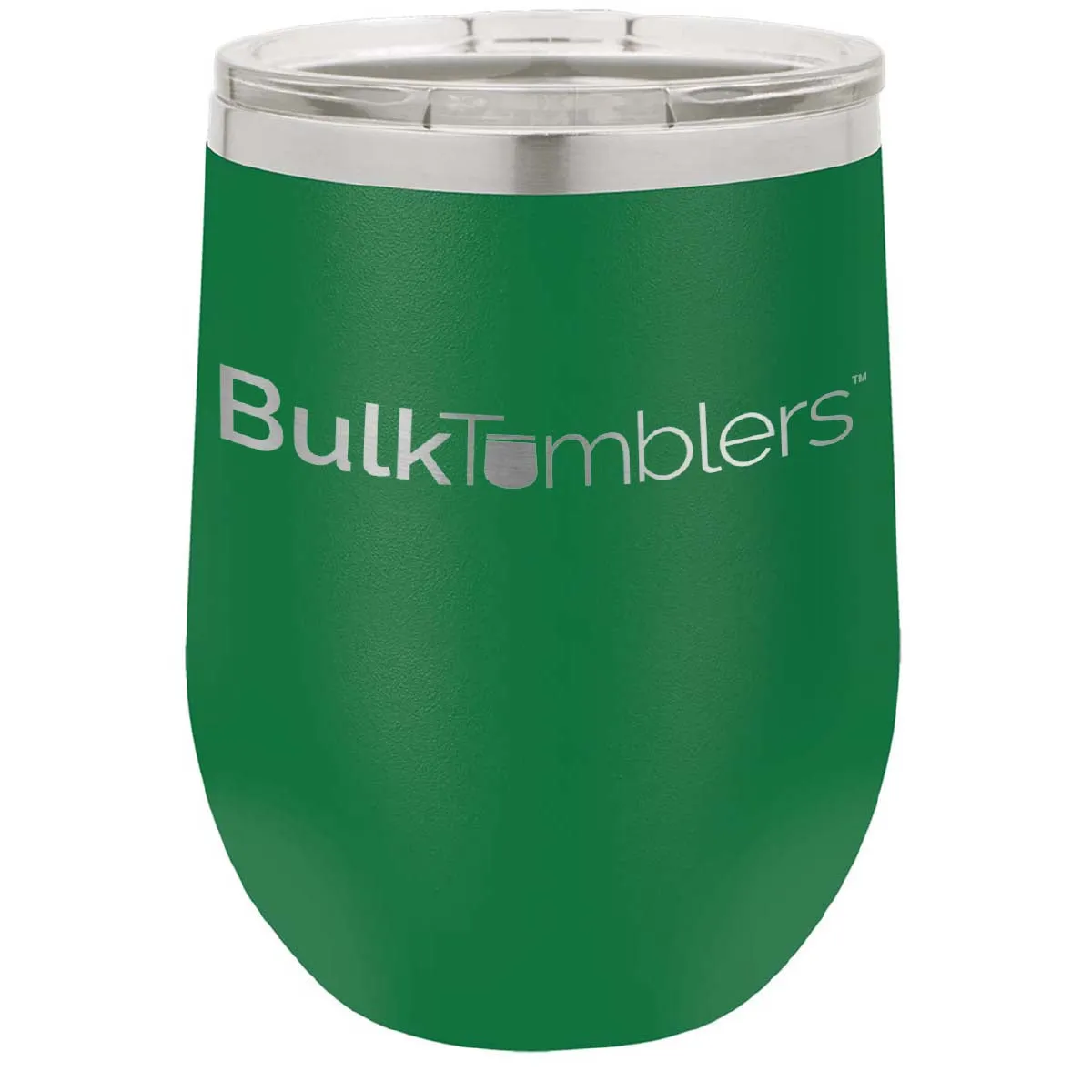 12 oz Wine Tumbler with Logo Laser Engraved on Insulated Stainless Steel Wine Tumblers   Lid