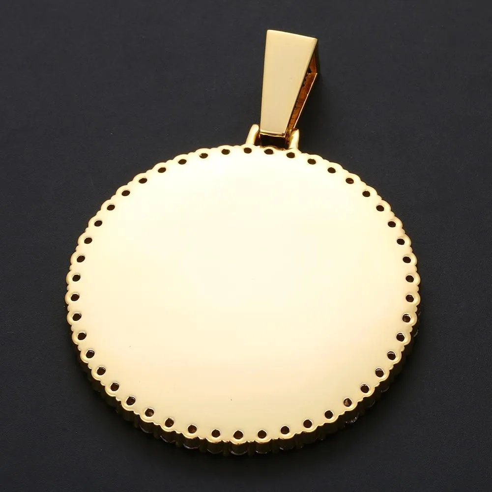 12MM Cuban Chain Photo Medallion Necklace- Mother's Day Gift For Mom