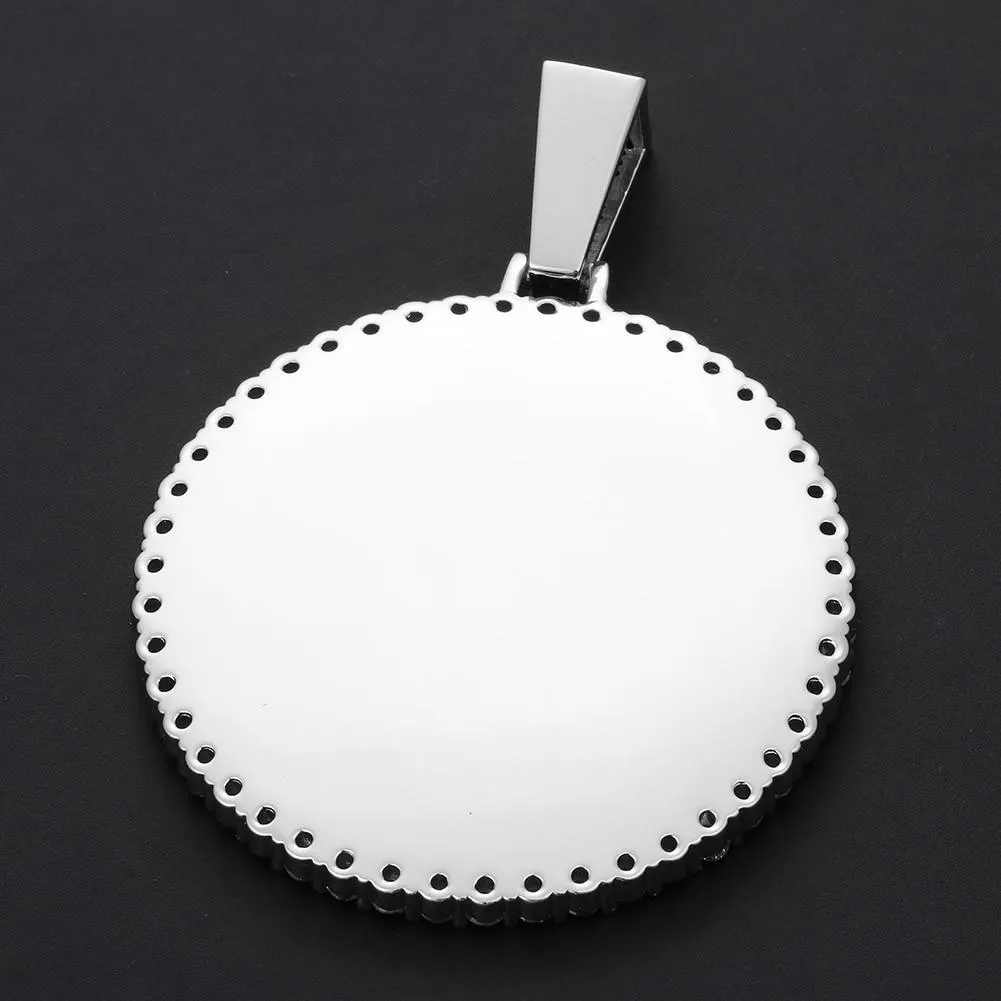 12MM Cuban Chain Photo Medallion Necklace- Mother's Day Gift For Mom