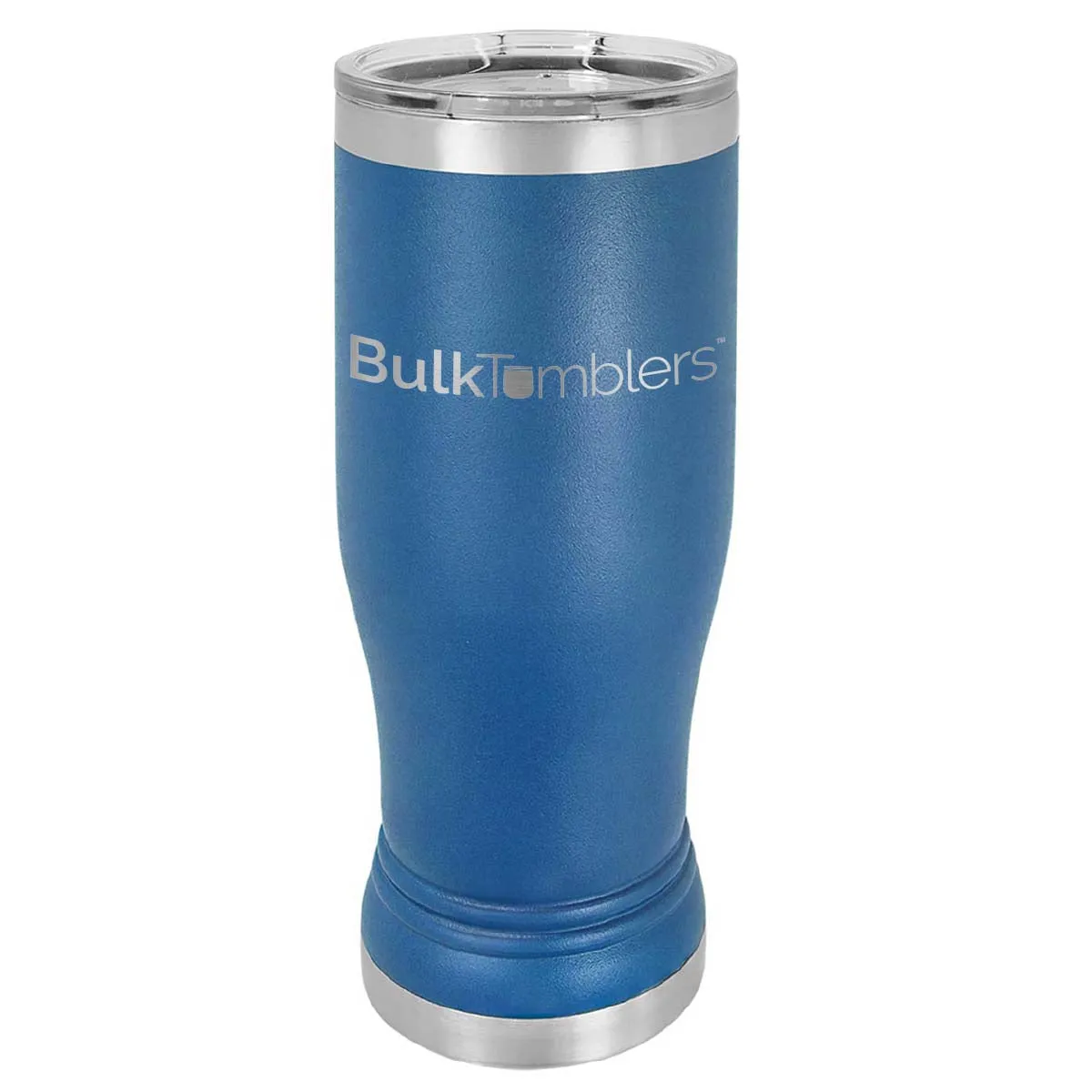 14 oz Promo Personalized Beer Pilsner Glass Tumbler w Logo Laser Engraved on Insulated Stainless Steel   Lid