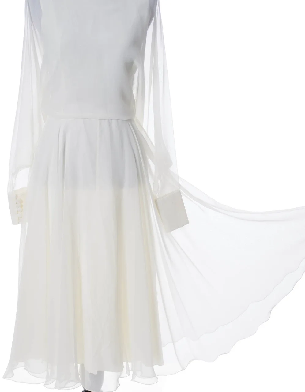 1970s John Bates Jean Varon Vintage Chiffon Dress