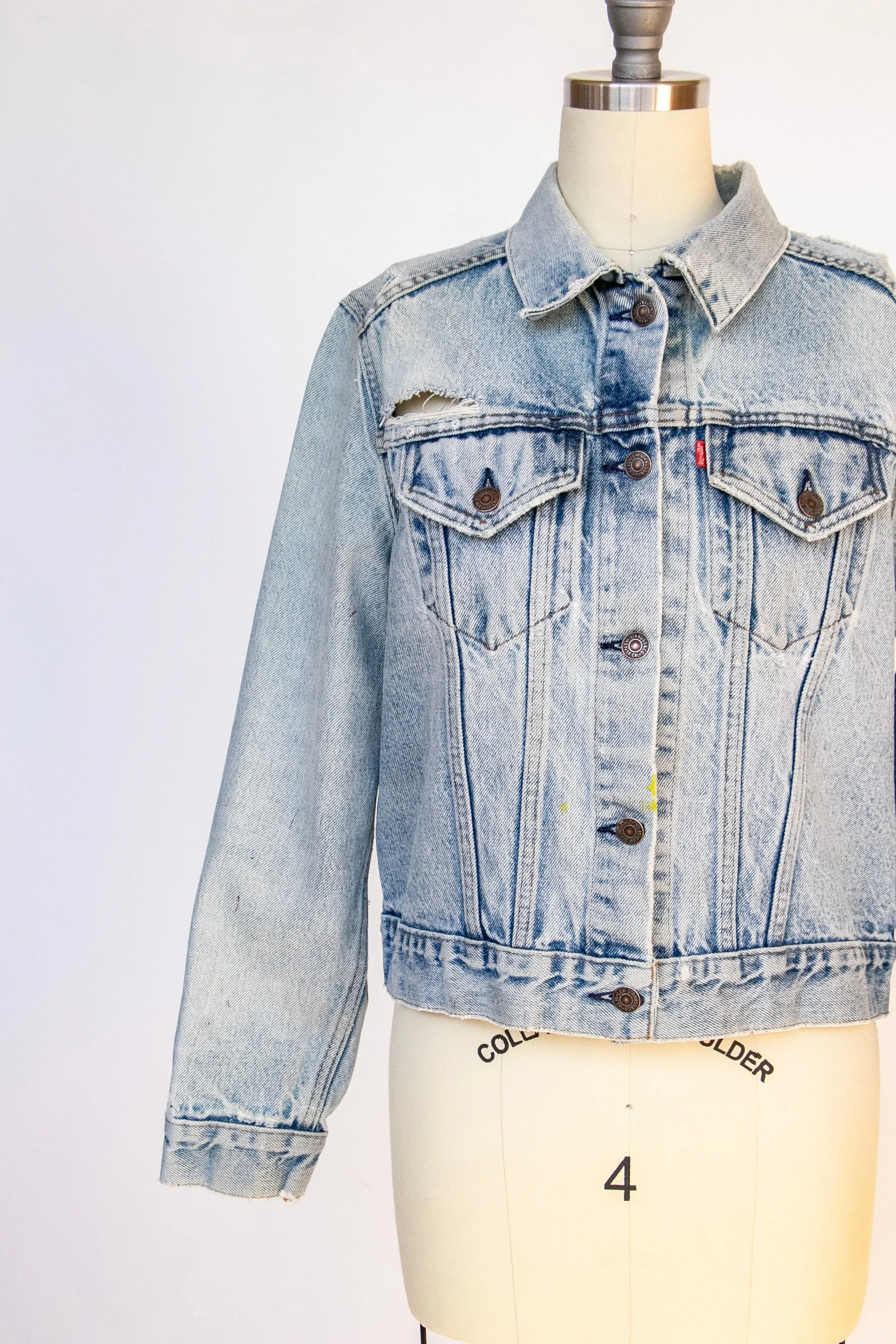 1970s Levi's Denim Jacket Distressed S