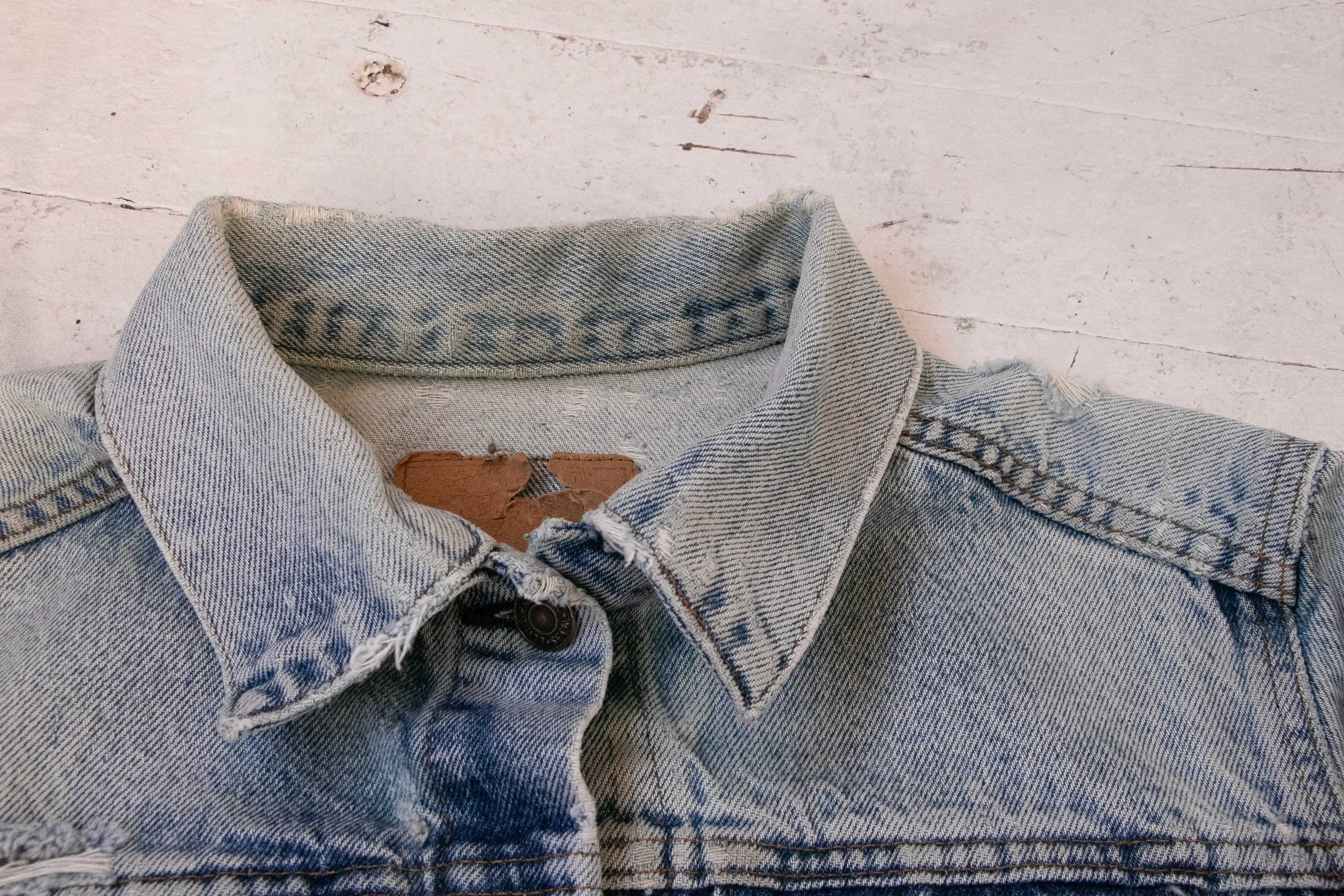 1970s Levi's Denim Jacket Distressed S