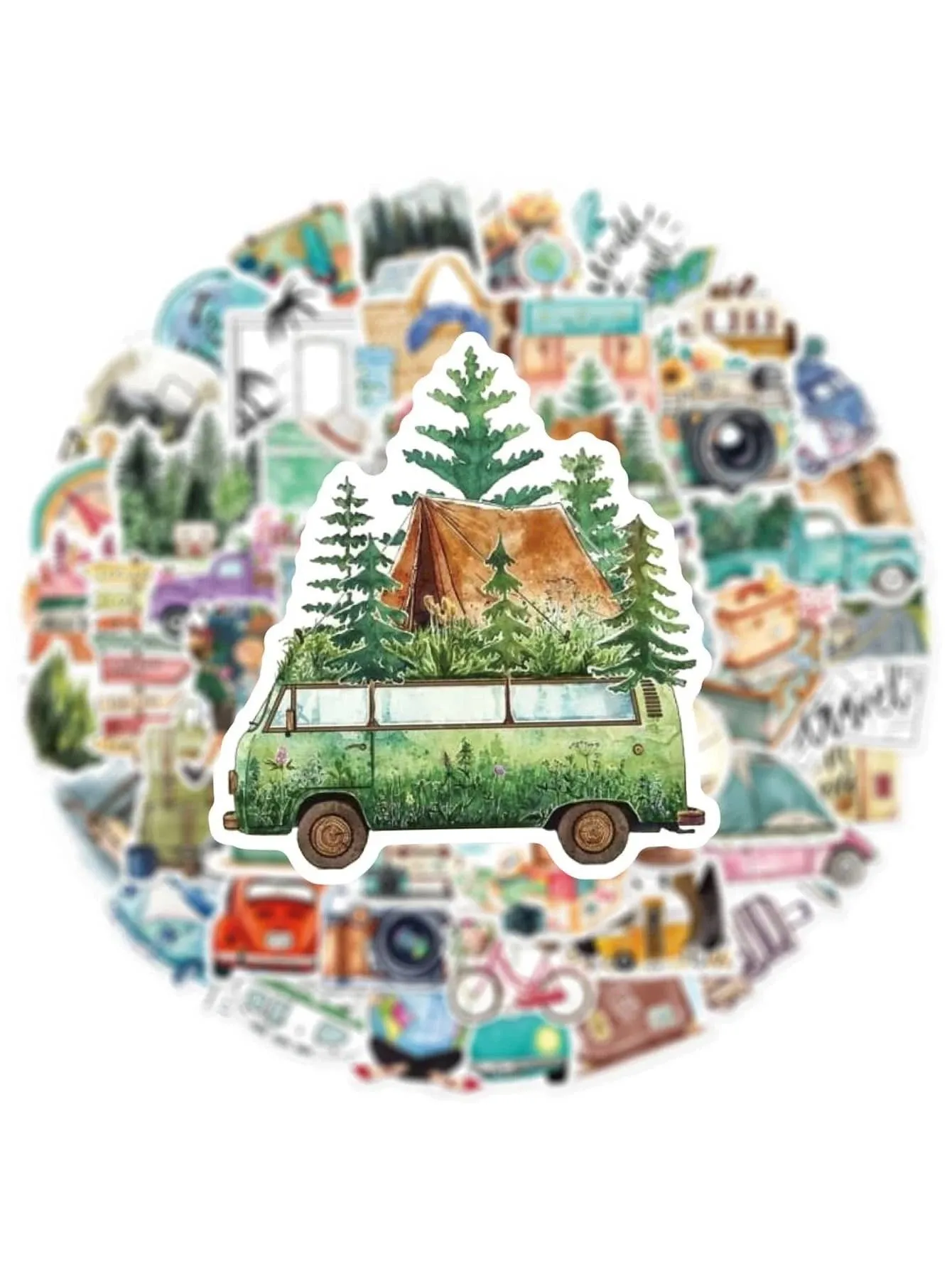 50pcs Bohemian Style Stickers - Limited Quantity