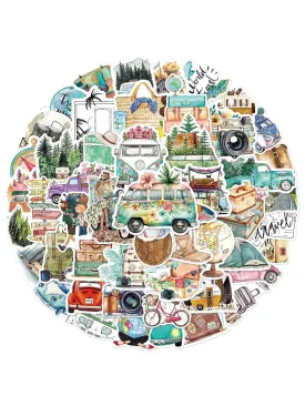 50pcs Bohemian Style Stickers - Limited Quantity