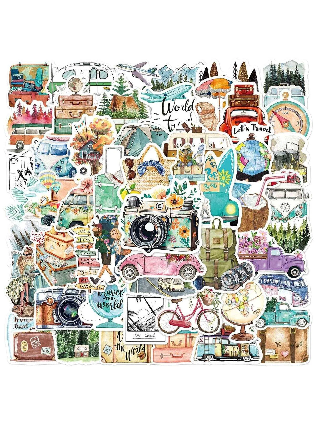 50pcs Bohemian Style Stickers - Limited Quantity