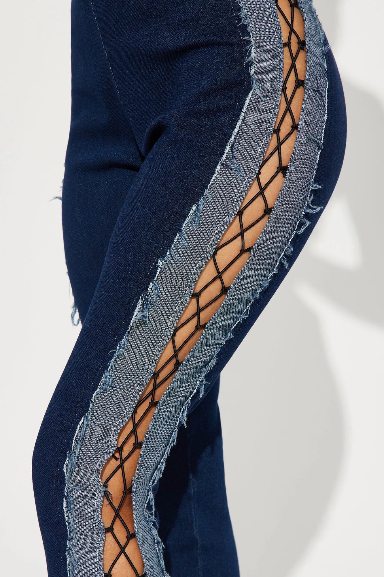 A Bit Flirty Denim Jumpsuit - Dark Wash