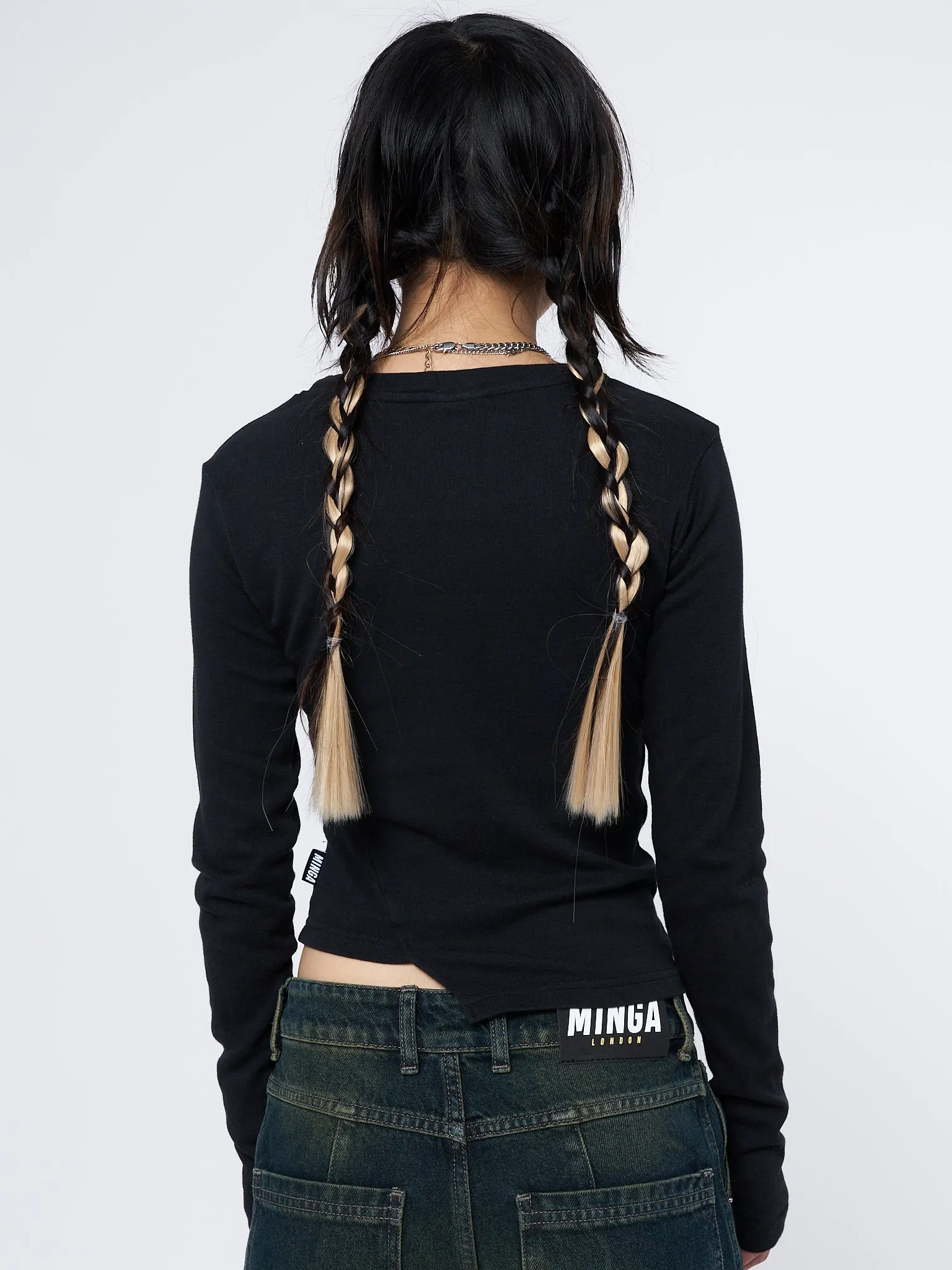 Acid Vision Black Asymmetric Top