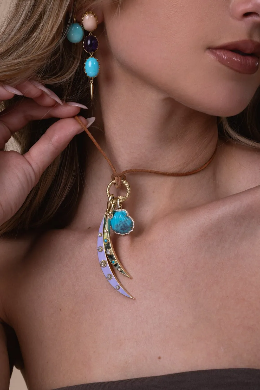 Adjustable Leather Snake Necklace