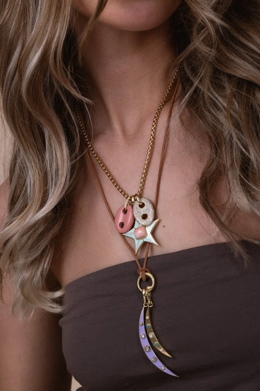 Adjustable Leather Snake Necklace