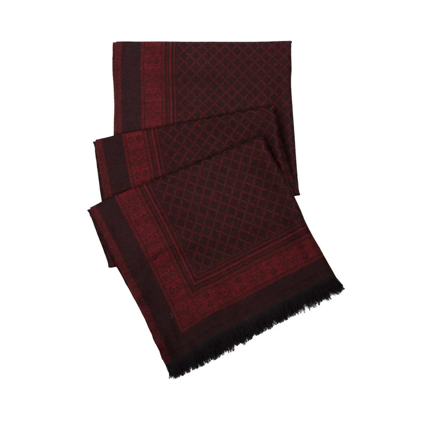 Aiza Maroon Woolen Lohi Shawl