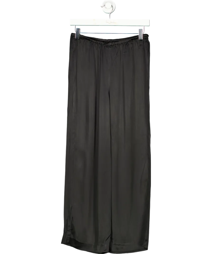 & Other Stories Black Pull On Satin Trousers UK 6