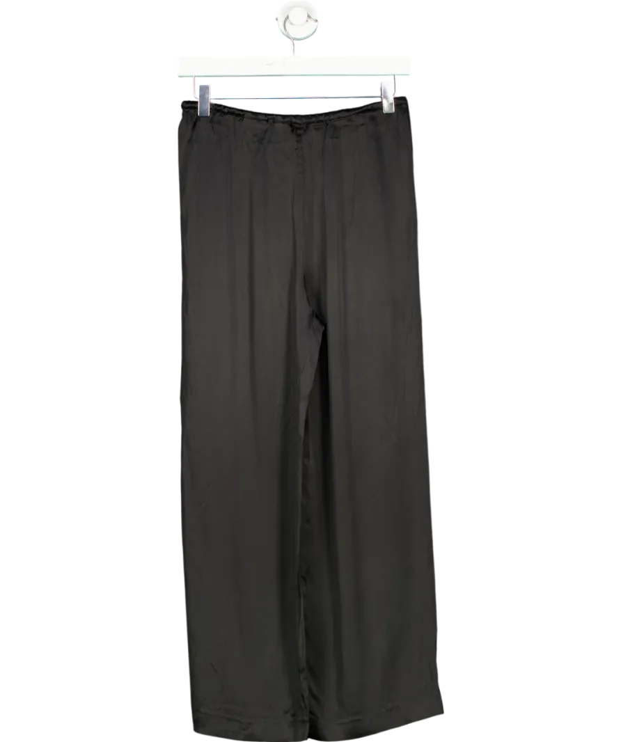 & Other Stories Black Pull On Satin Trousers UK 6
