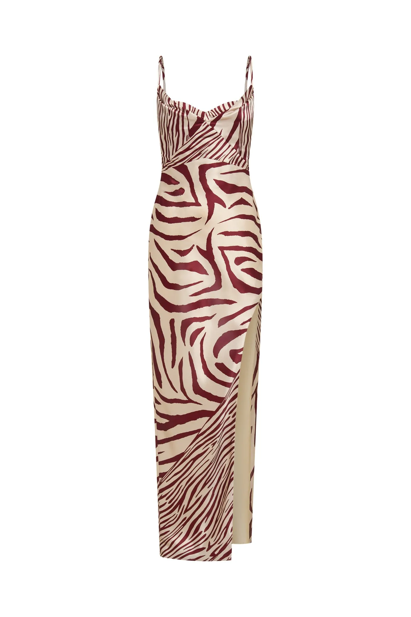 Ariah Midi Dress - Brick Toldeo Print