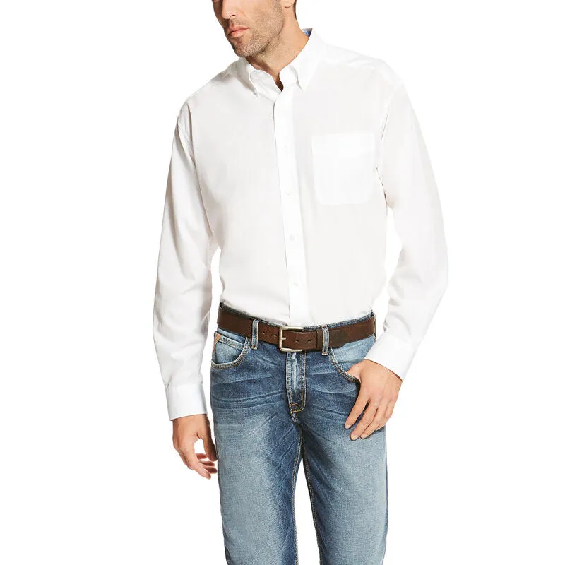Ariat Men's Long Sleeve Button up Shirt - White