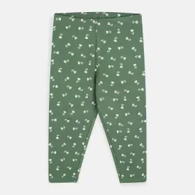 Baby C Green Flower LB Cut Legging 9042