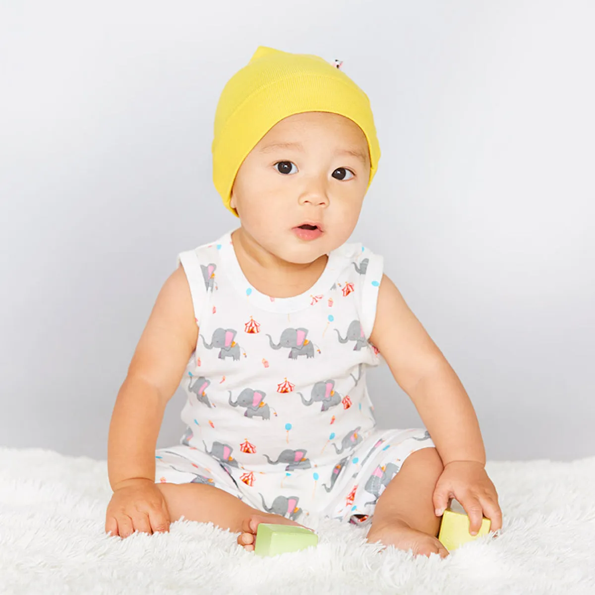 Baby Pattern Sleeveless Tank Romper