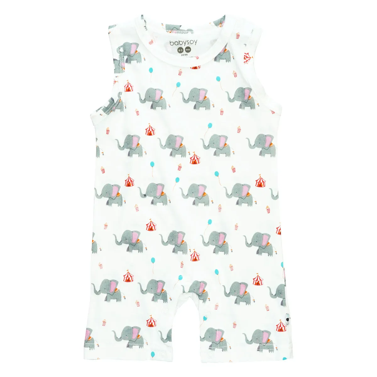 Baby Pattern Sleeveless Tank Romper