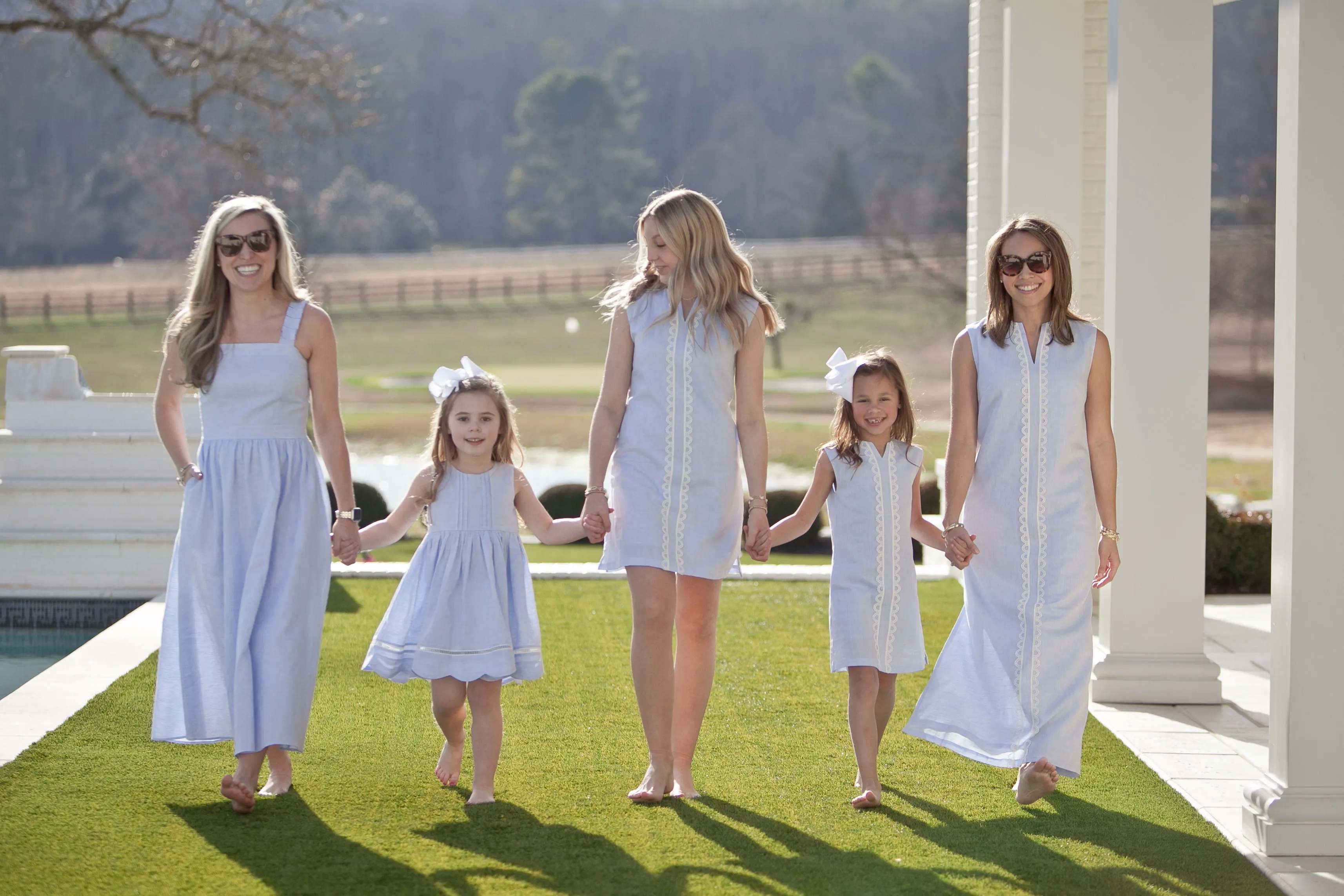 Belle Shift Dress – Bluffton Blue Linen