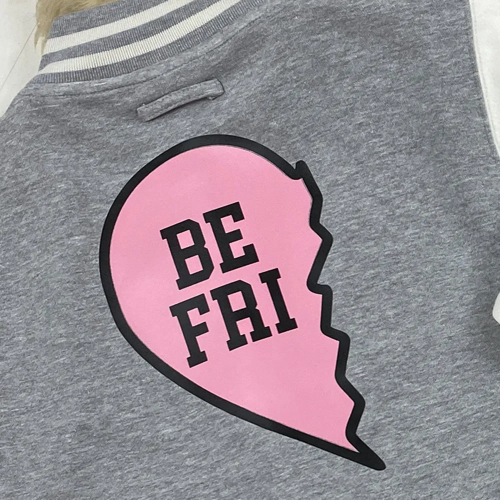 Best Friend Half Heart Kids Matching Baseball Jacket (MRK X)