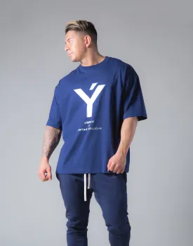 Big Y Logo Big T-Sirt "Wide Body" - Navy
