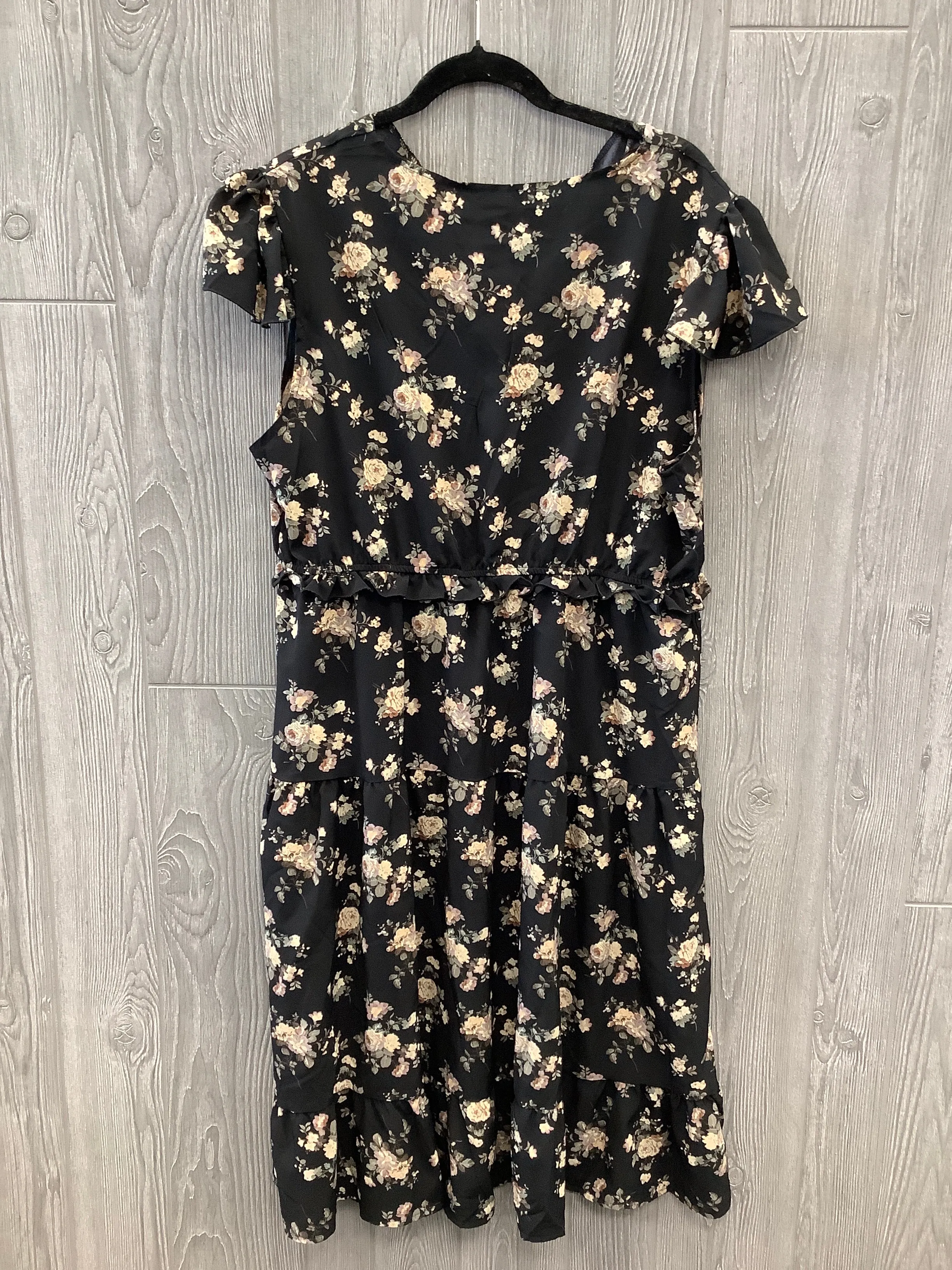 Black Dress Casual Midi Shein, Size 2x