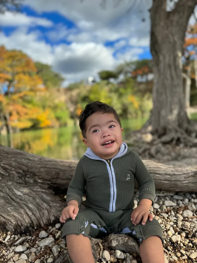 Blaine Hooded Knit Romper - Green by Me & Henry - FINAL SALE