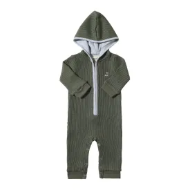 Blaine Hooded Knit Romper - Green by Me & Henry - FINAL SALE