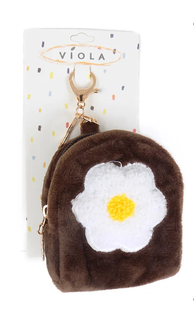 [BOGO] TD0411 Flower Egg Backpack Key Chain