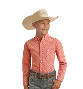 Boy's Medallion Print by Panhandle  ~ Coral
