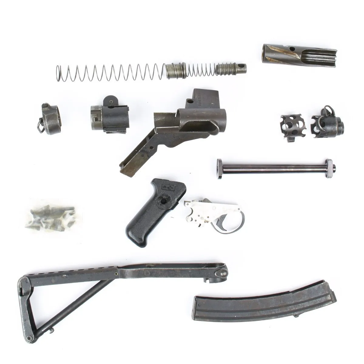 British Sterling SMG MK IV Parts Set with Barrel and Magazine