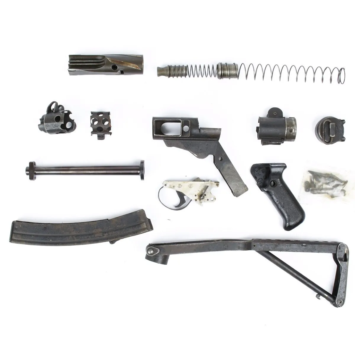British Sterling SMG MK IV Parts Set with Barrel and Magazine