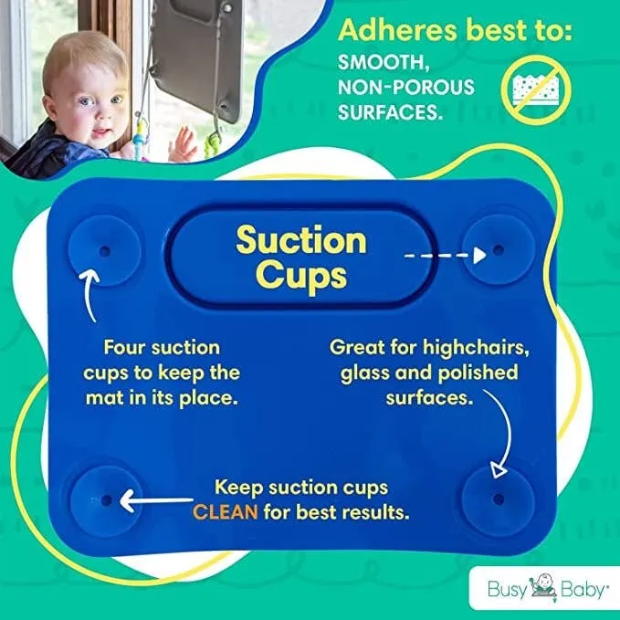 Busy Baby Silicone Placemat - 4 tether version