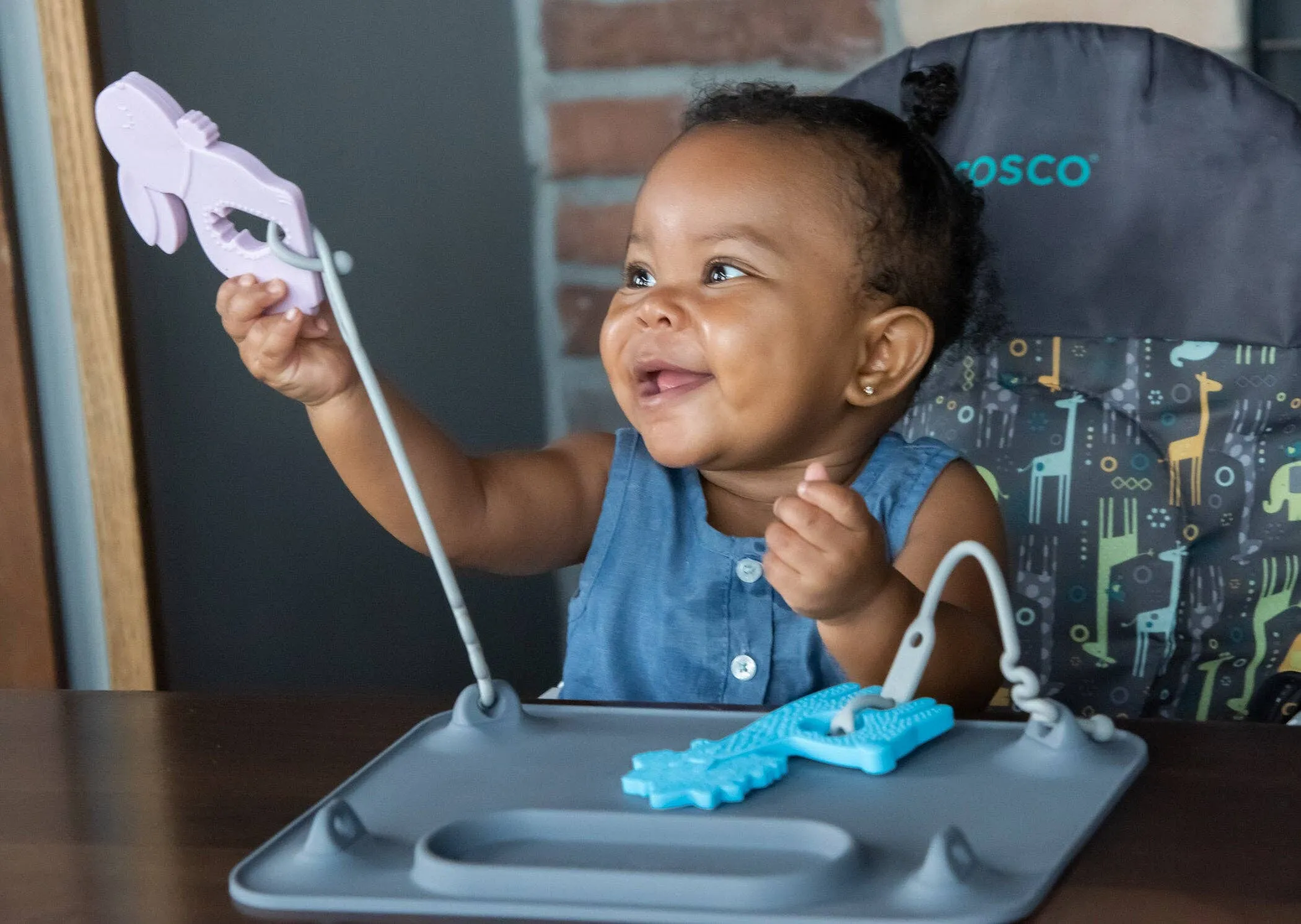 Busy Baby Silicone Placemat - 4 tether version