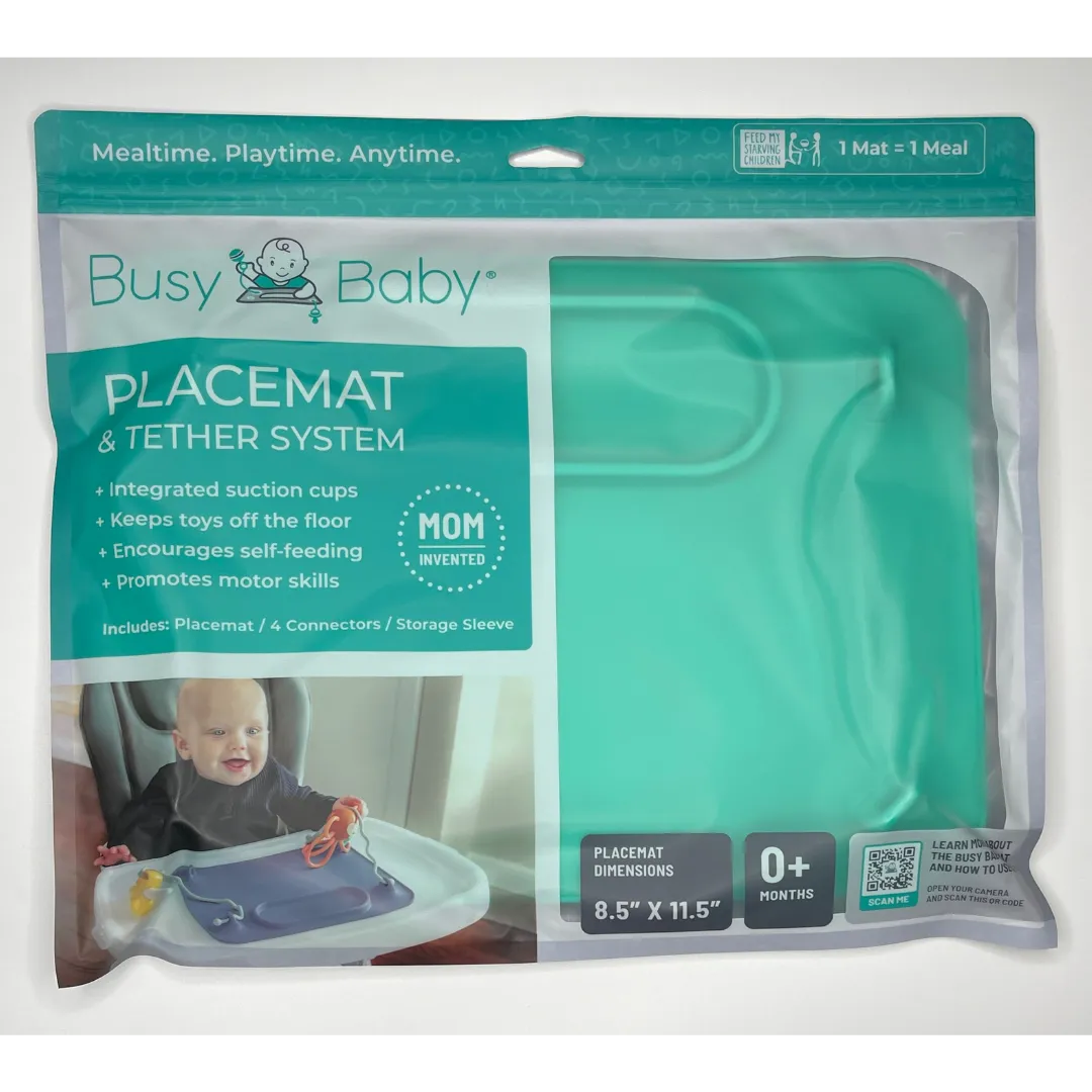 Busy Baby Silicone Placemat - 4 tether version