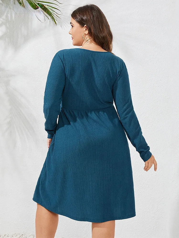 Buttons V-Neck Sexy Pleated Party Sundress