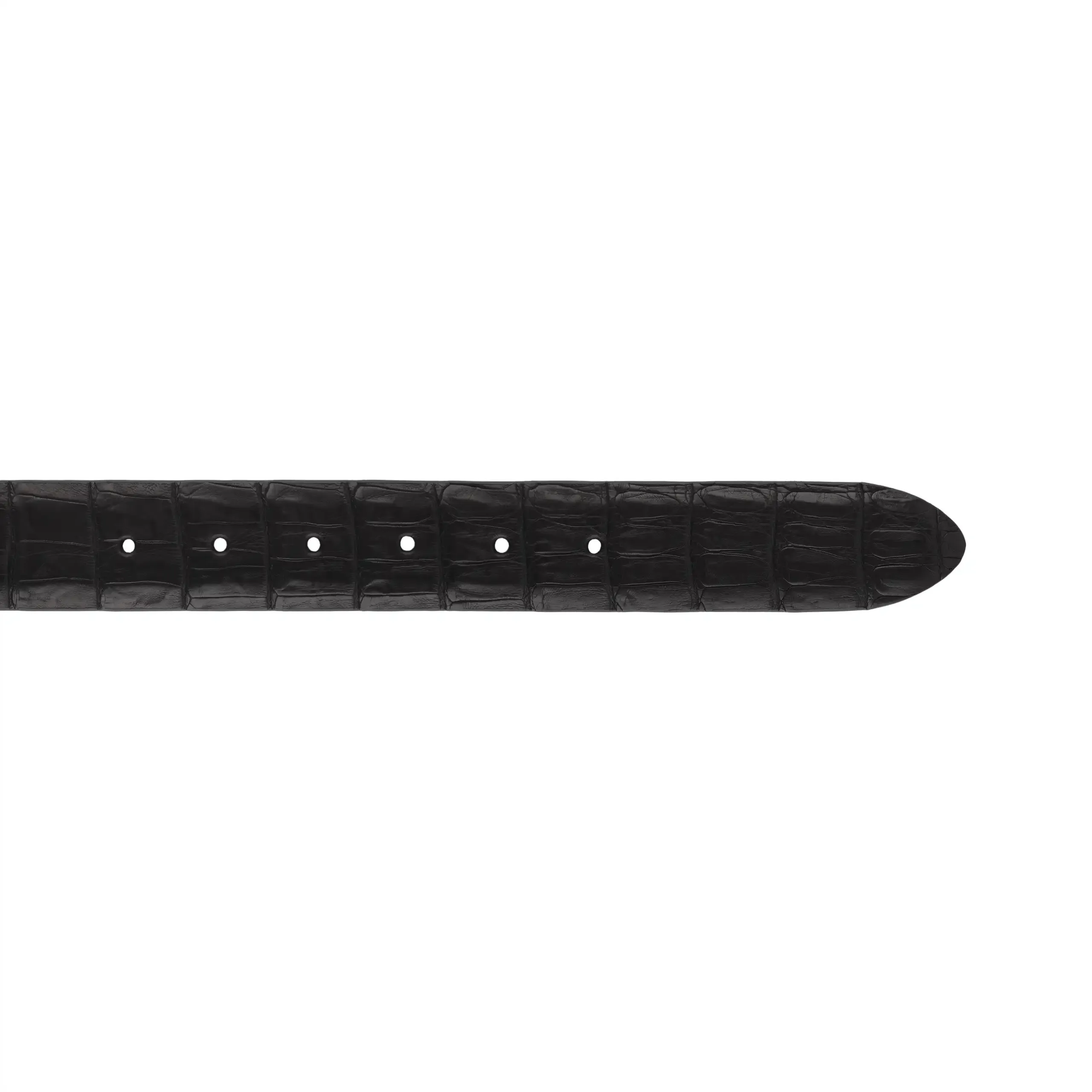 Caiman Leather Belt in Black